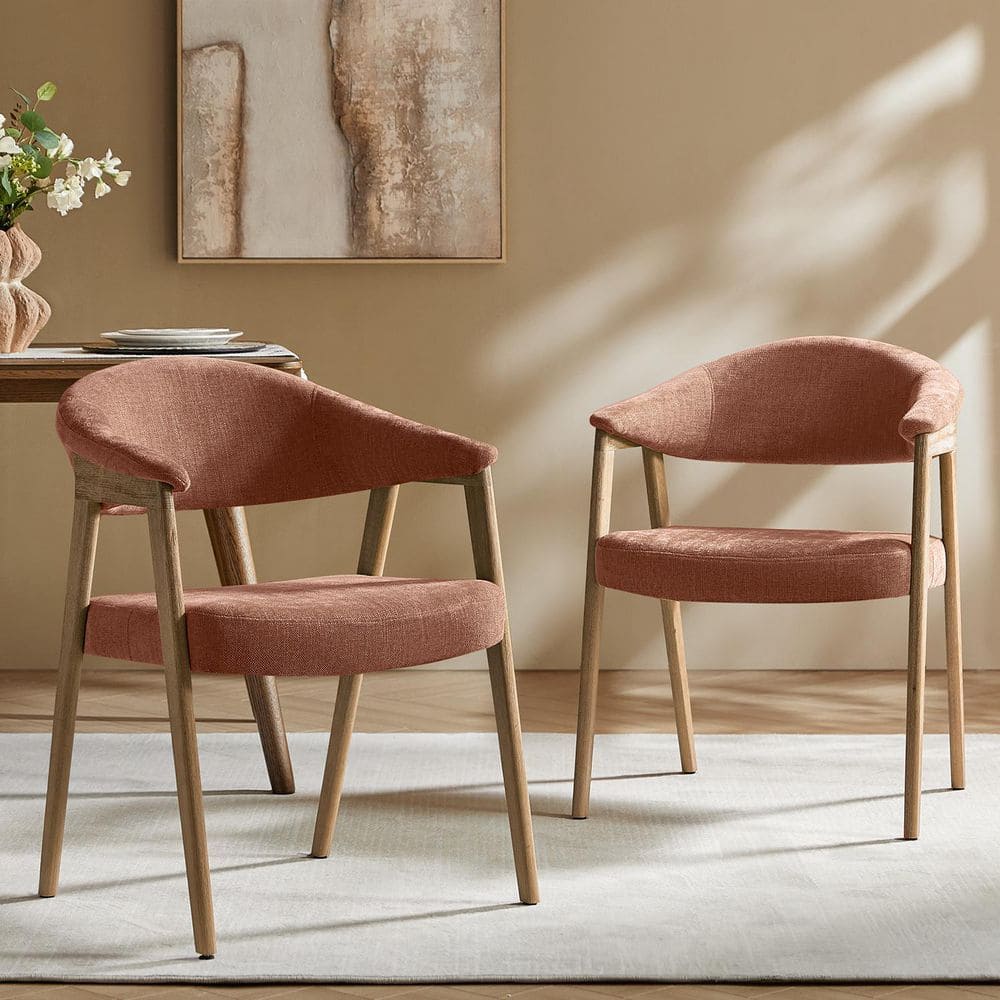 JAYDEN CREATION Elisa Coral Polyester Mid-Century Modern Dinning