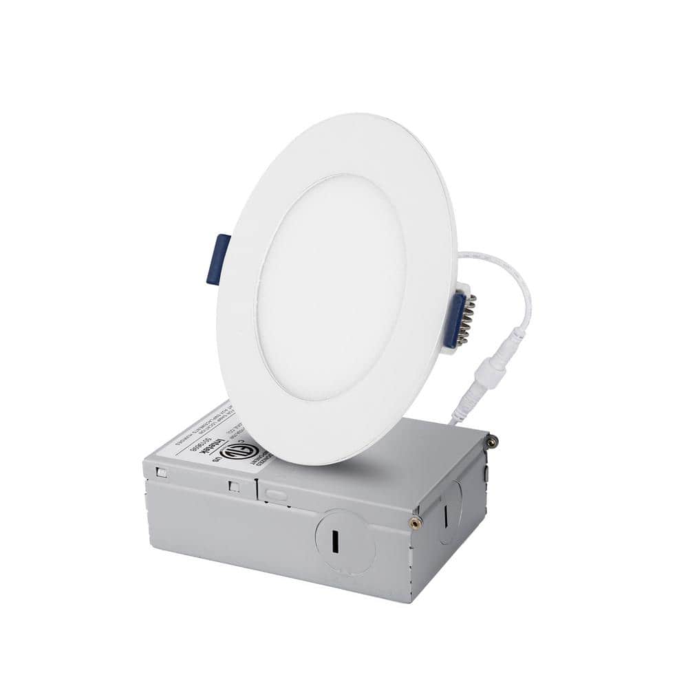 6 in. 75-Watt Equivalent LED Dimmable Recessed Round Downlight with Junction Box, 1000 Lumens, 2700K-5000K Selectable price history on PriceWatchPro