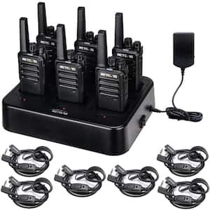 Portable 3 Mile Range Rechargeable Waterproof 2-Way Radio with Charger 6-Pack