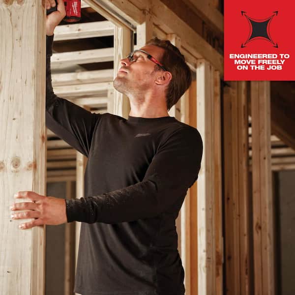 Milwaukee Men's Large Blue Cotton/Polyester Long-Sleeve Hybrid