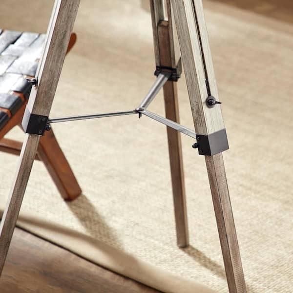 61 in. Brown Wood Floor Lamp