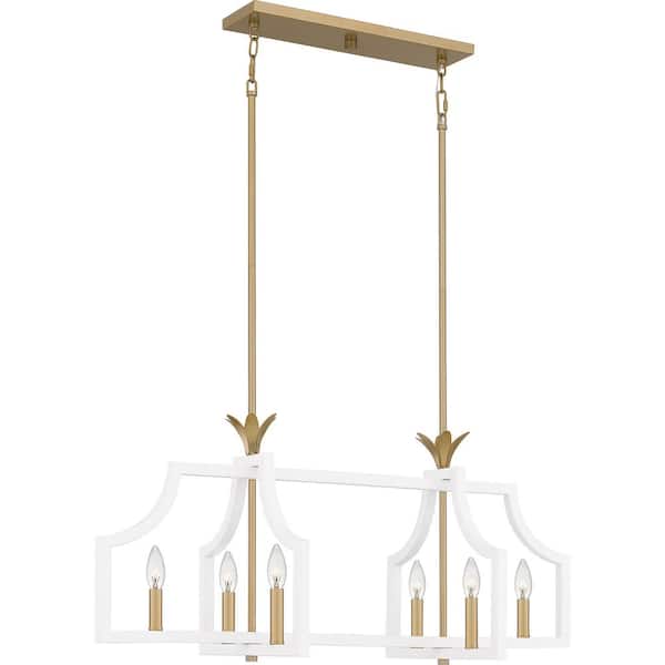 Quoizel Dusty Lane 6-Light White Chandelier