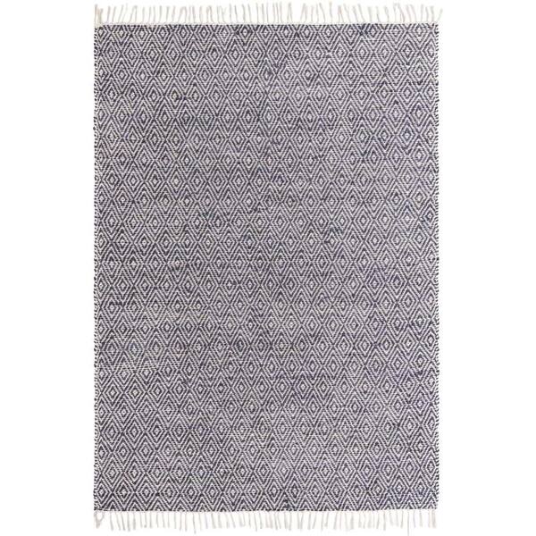 Chunky Jute Assam White Navy 7' 1 x 10' 0 Area Rug