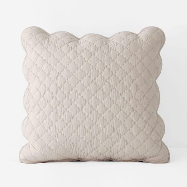 Company Cotton Scallop Linen Patchwork Quilt Cotton Euro Sham