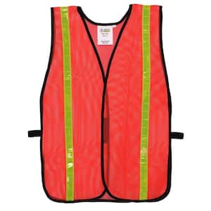 High Visibility Orange Mesh Safety Vest (One Size Fits All)