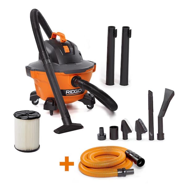 6 Gal. 3.5 Peak HP NXT Shop Vacuum HD0600D Wet Dry Vac with Filter, Hose, Wands, Utility Nozzle and Car Cleaning Kit