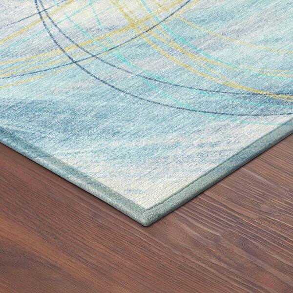 Chantille Machine Washable Indoor/Outdoor Abstract ACN2396 Sky 10 ft. x 14 ft. Area Rug
