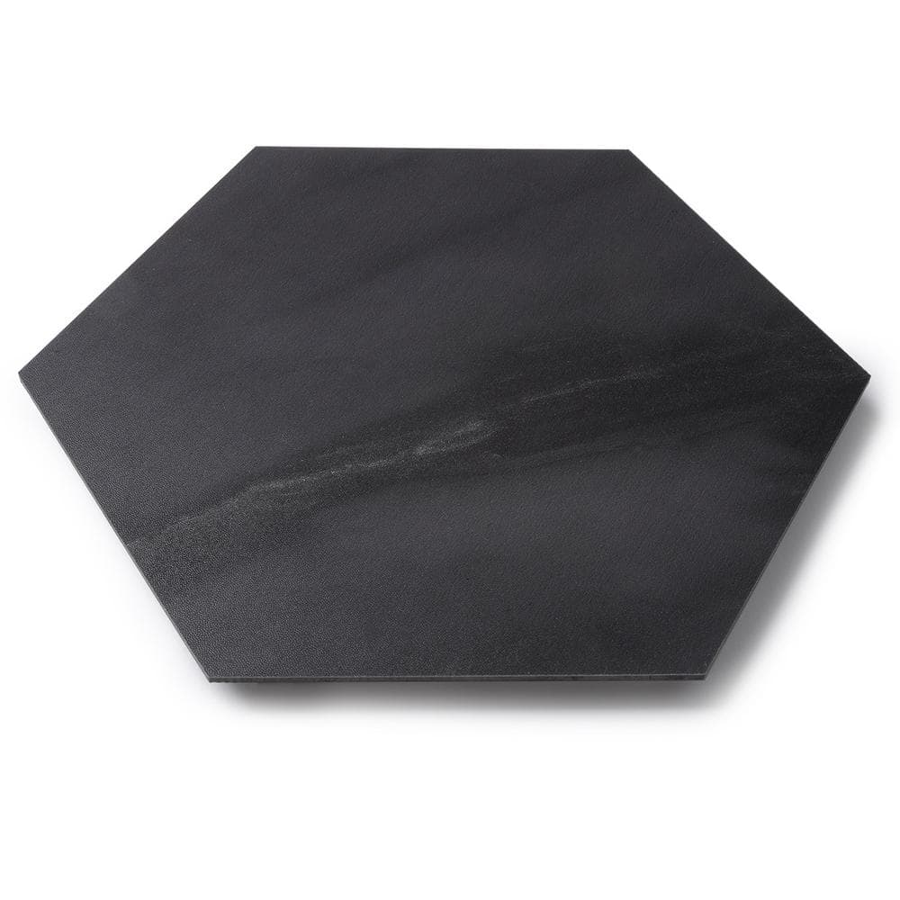 Meteorite Black Hexagon Matte Vinyl Mosaic Tile