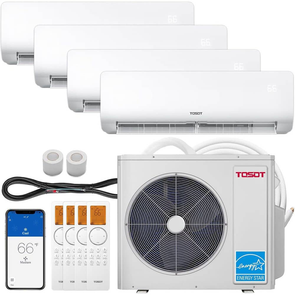 36,000 BTU 4 Zone Ductless Inverter Mini Split AC / Heat Pump, 21SEER2,230V, Wifi, 16 ft. Line Set, 9K x 4, Cosmo Series price history on PriceWatchPro