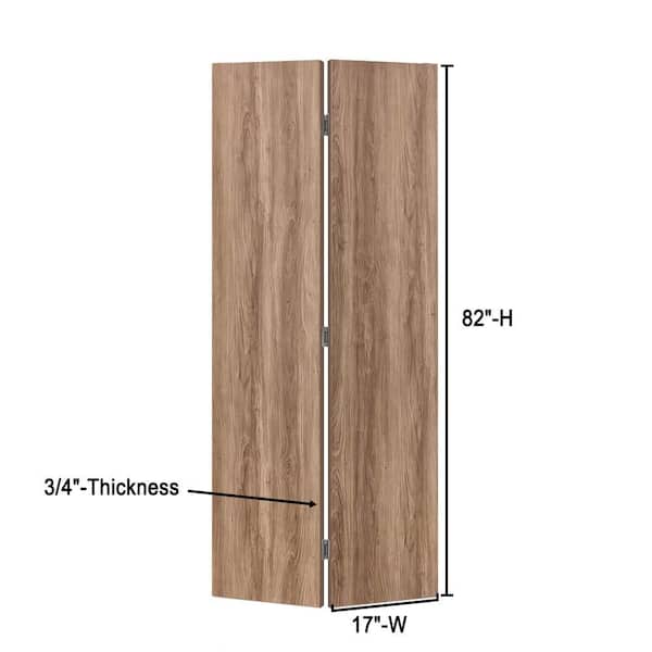 CALHOME 34 in. x 82 in. x 3/4 in. Thickness Hollow Core Walnut