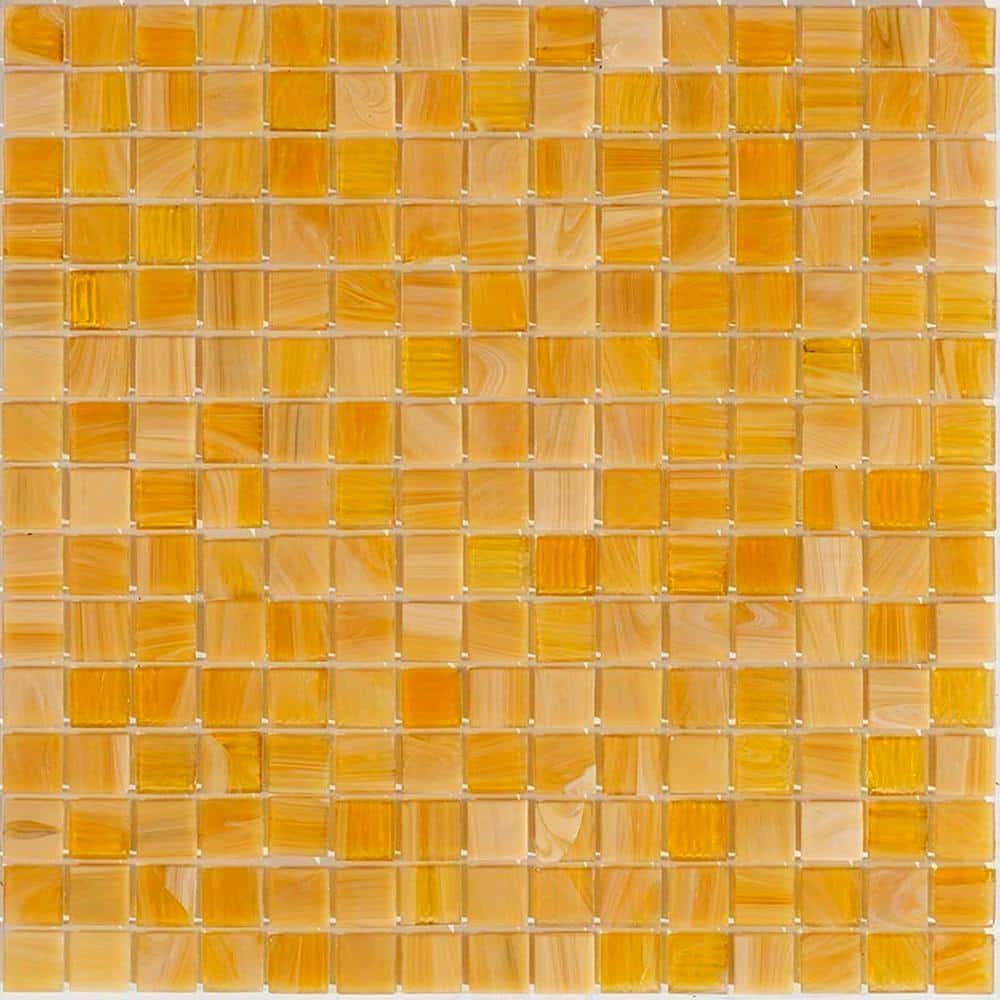"Celestial 4"" x 6"" Glossy Apricot Beige Glass Mosaic Uniform square Wall & Floor Sample Tile 0.13 sq. ft./Piece (1-Pack)" price history on PriceWatchPro