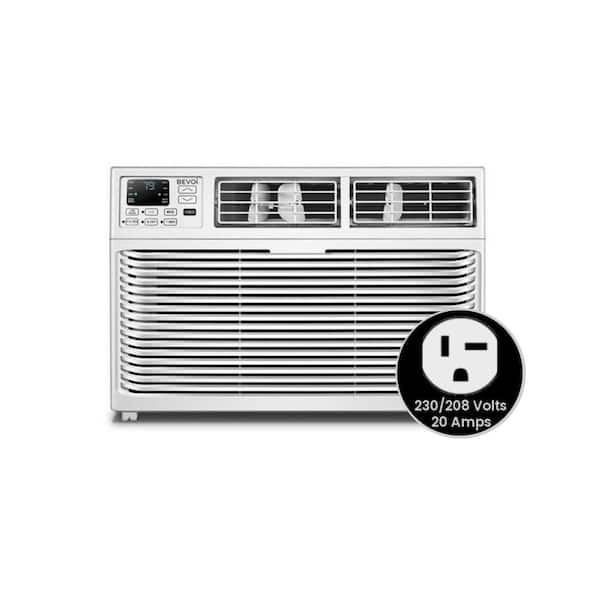 18,500 BTU Window Air Conditioner with Heat Control 230V 20A in White