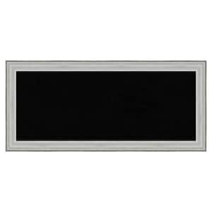 Bel Volta Silver Wood Framed Black Corkboard 33 in. x 15 in. Bulletin Board Memo Board