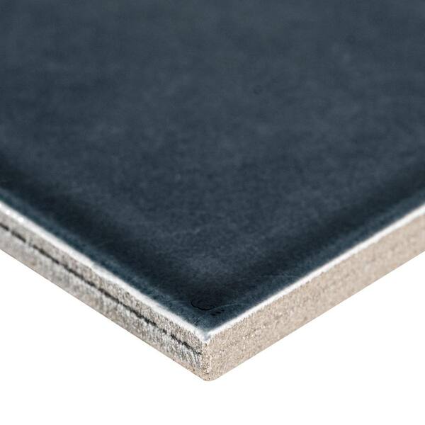 MSI Take Home Tile Sample-Bay Blue Beveled 4 in. x 4 in. Glossy