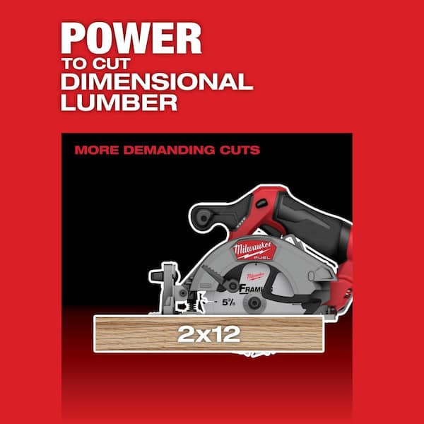 Milwaukee - M12 FUEL 12V Lithium-Ion Brushless 5-3/8 in. Cordless Circular Saw (Tool-Only)