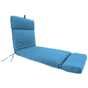 72 in. L x 22 in. W x 3.5 in. T Outdoor Chaise Lounge Cushion in Celosia Ice