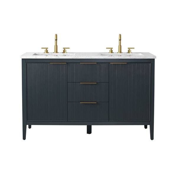 ●ONE BRILLIANT● EsmeOB439Blue Tint Esme-OB439-Blue Tint SUDIO Emma 54 in. W Bath Vanity in Vintage Blue with