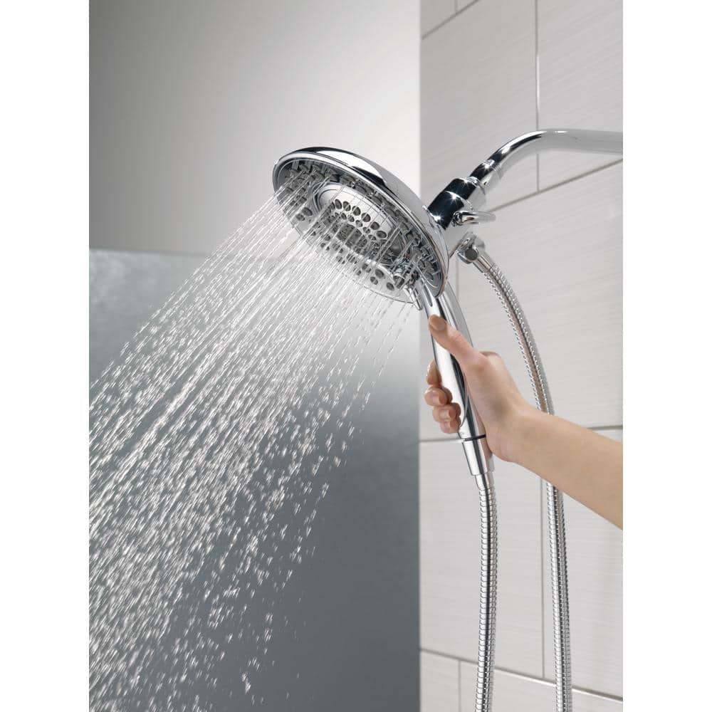 Chrome Dual-Function Handheld and Wall Mounted Shower Head