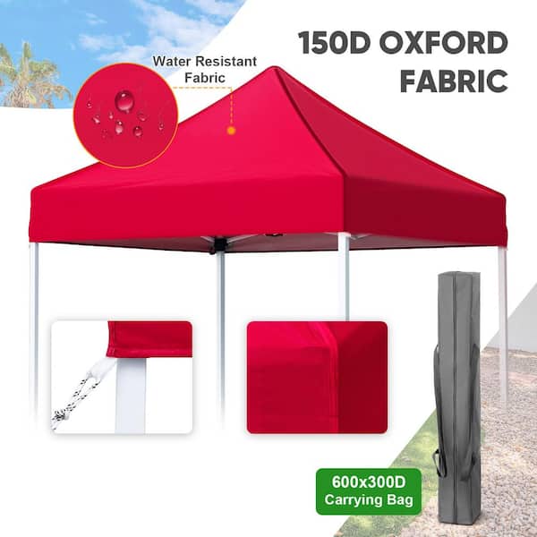 COOS BAY 5 ft. x 5 ft. Red Portable Instant Pop Up Canopy