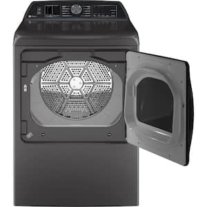 Profile 7.4 cu. ft. Smart Gas Dryer in Diamond Gray with Steam, Sanitize Cycle and Sensor Dry, ENERGY STAR