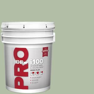 5 gal. #S390-3 Creamy Spinach Dead Flat Interior Paint