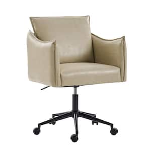 Gordon BEIGE Mid-Century Modern Height-Adjustable Swivel Office Chair
