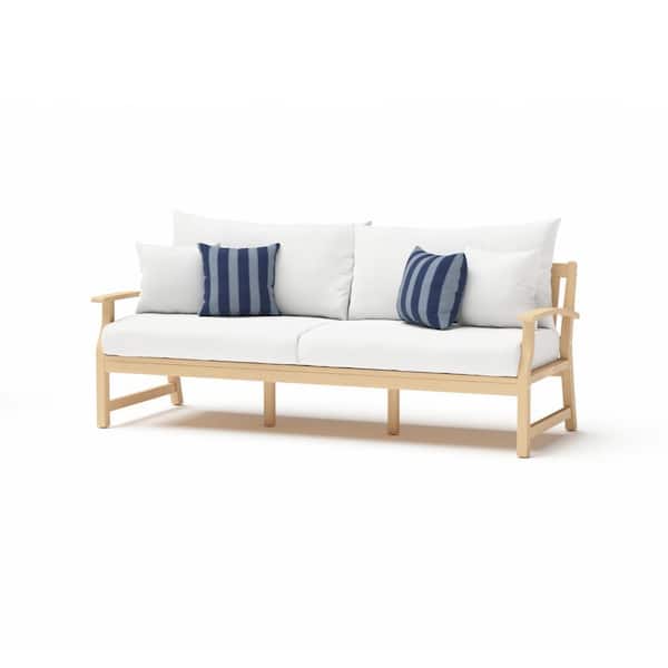 RST BRANDS Kooper 76in Wood Outdoor Sofa with Sunbrella Centered Ink Cushions