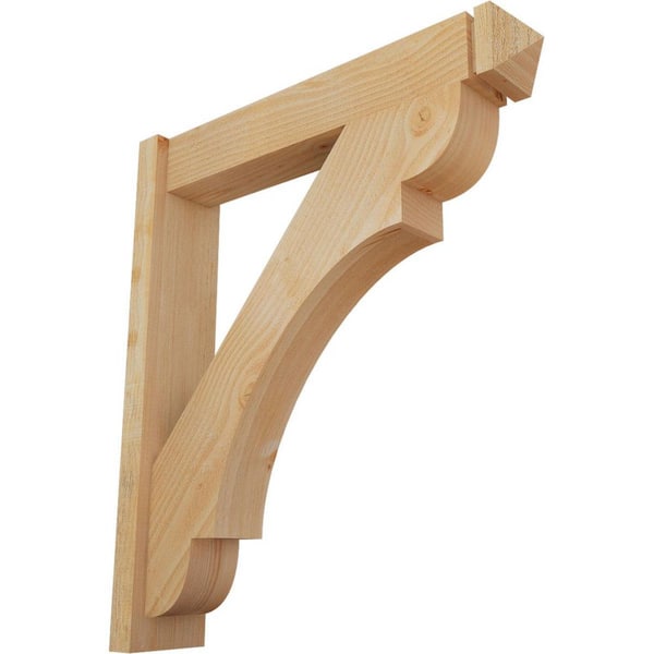 Ekena Millwork 6 in. x 34 in. x 30 in. Douglas Fir Olympic Arts and Crafts Rough Sawn Outlooker