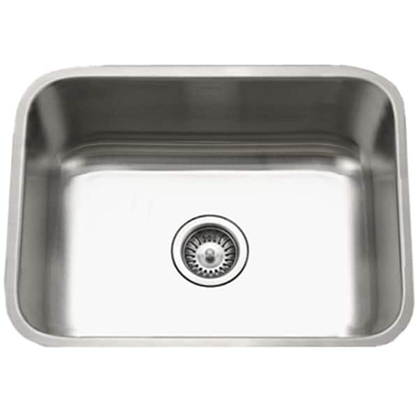 HOUZER Houzer Eston 23 in. Stainless Steel Undermount Single Bowl Kitchen Sink - STS-1300-1