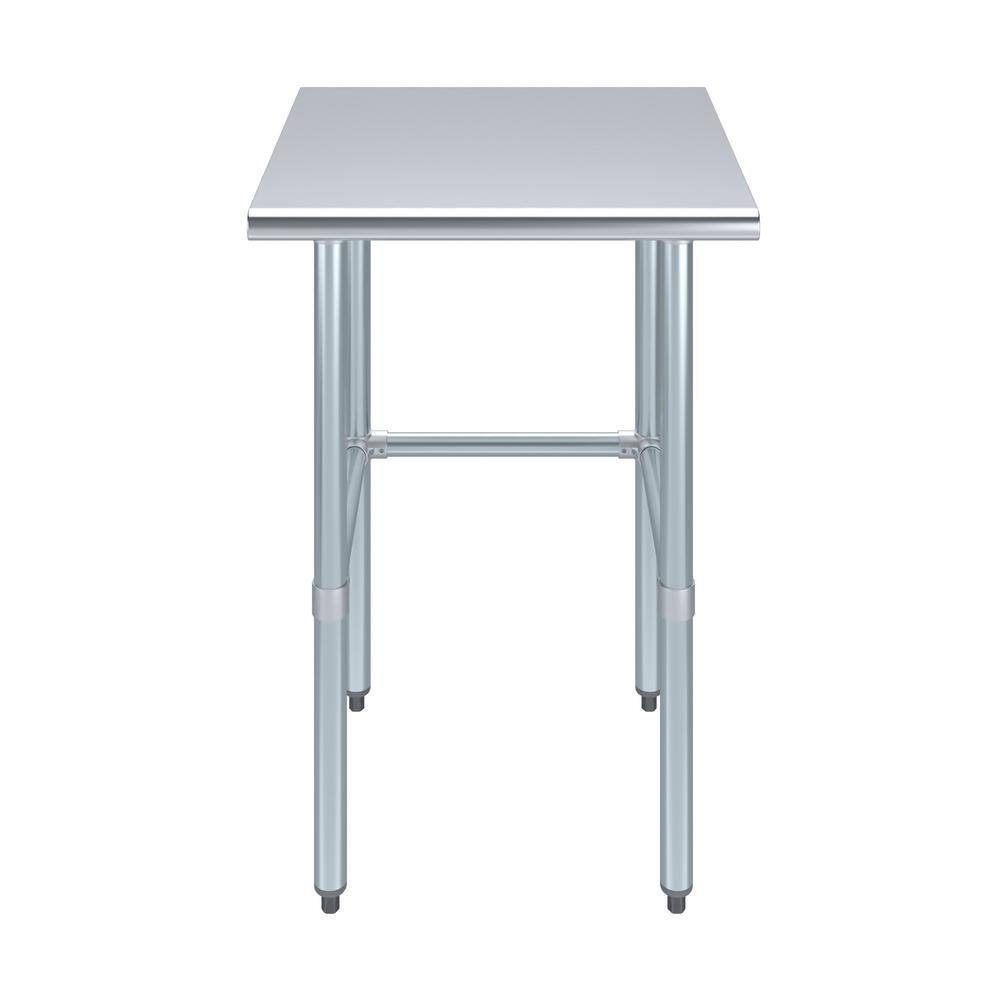 24" x 24" Stainless Steel Utility Work Table with Open Base
