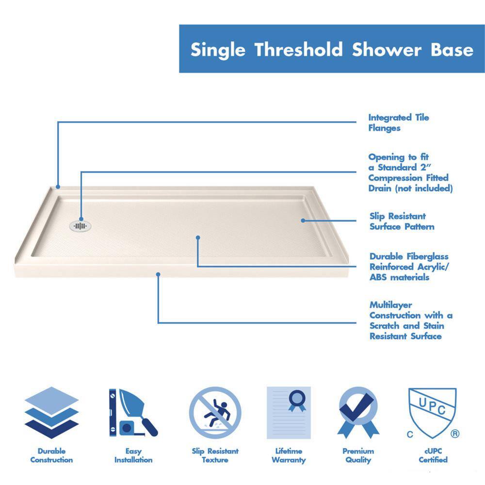 Charisma 60" Frameless Sliding Shower Kit with Brushed Nickel Hardware