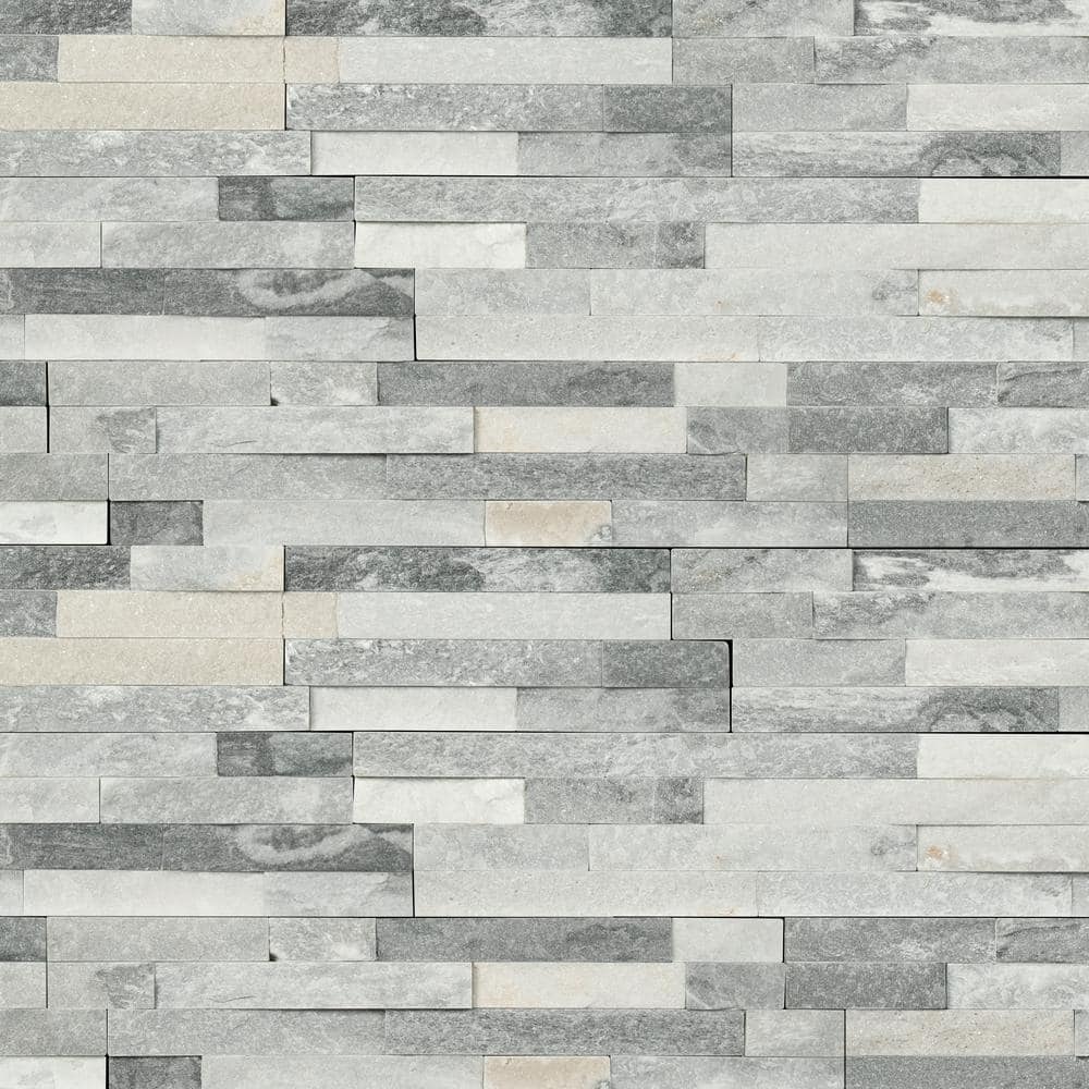 MSI Alaska Gray Ledger Panel 6 in. x 24 in. Natural Marble Wall Tile (10  cases / 60 sq. ft. / pallet) LPNLMALAGRY624P - The Home Depot