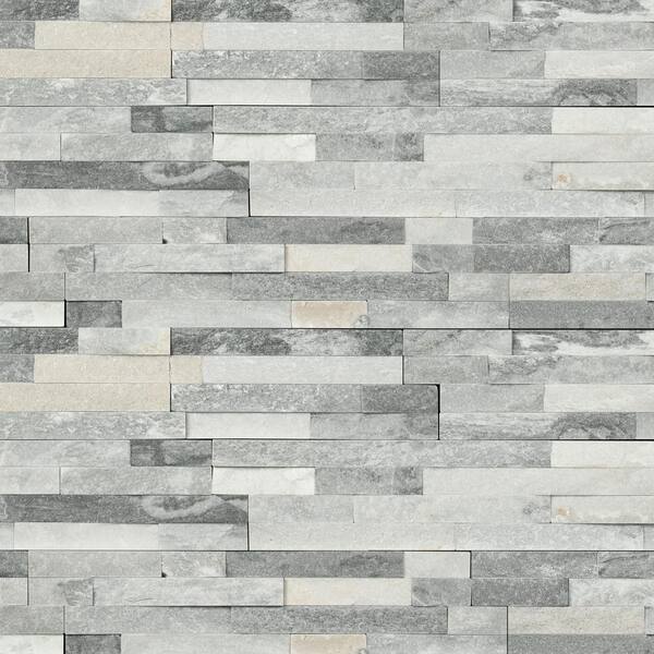 MSI Alaska Gray Ledger Panel 6 in. x 24 in. Textured Marble Wall Tile (60 sq. ft./Pallet)