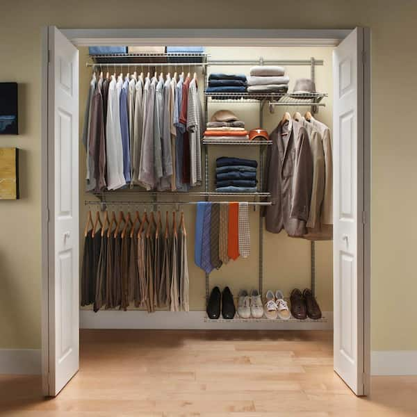 ClosetMaid 3.6 in. Adjustable Height Nickel Double Hang Closet Organizing  Storage Closet Rod 3122000 - The Home Depot