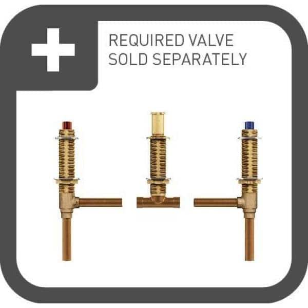 Brantford Brushed Nickel Two-Handle Deck Mount Roman Tub Faucet