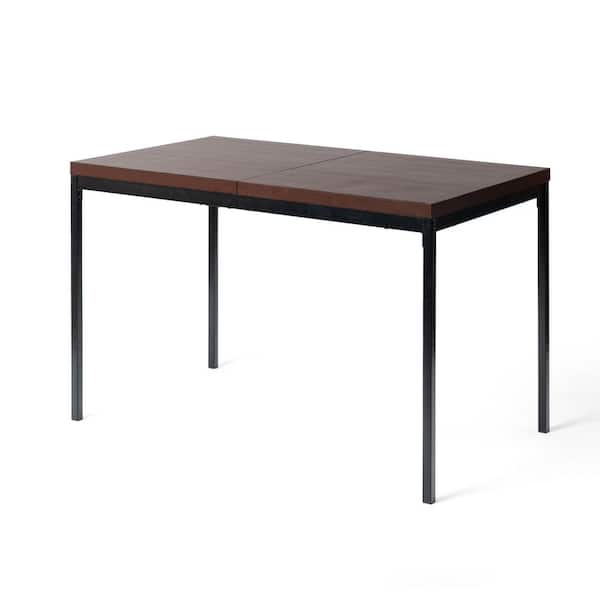 Homy Casa Cajon Modern Brown Wood Tabletop 47 in. in 4 legs Rectangle Dining Table, Seats 4