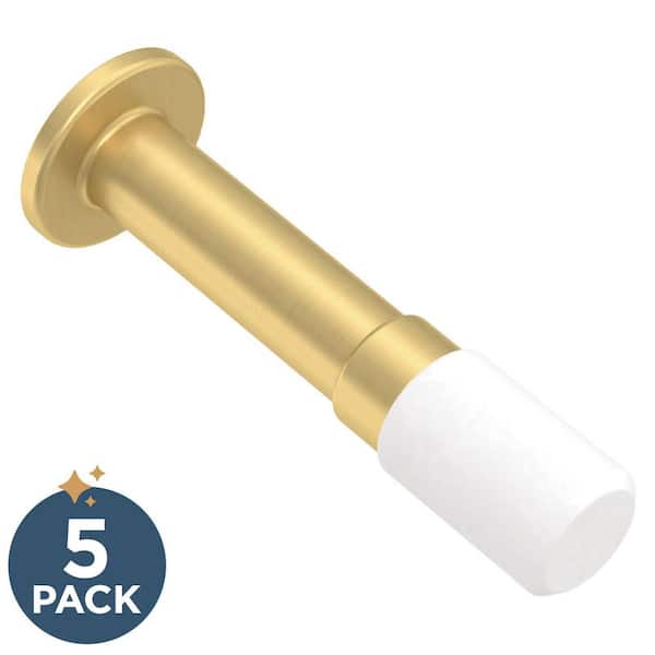5-Pack Bar 3 in. (76 mm) Solid Door Stop in Modern Gold