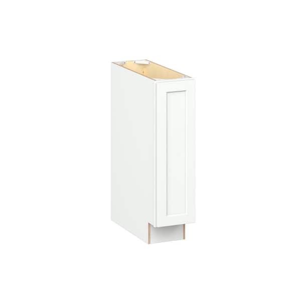 Emerson Pure White Base full height 1 Door Ready to Assemble Kitchen Cabinet (9 in. W x 34.5 in. H x 24 in. D)