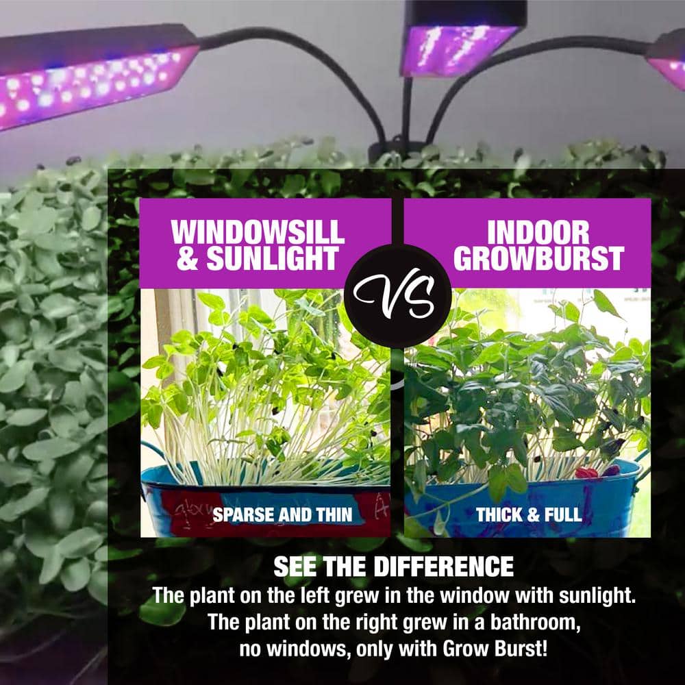 Multicolor 24-LED Adjustable Indoor Grow Lamp with Flexible Arms