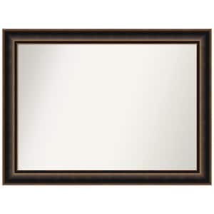 Villa Oil Rubbed Bronze 43.75 in. x 32.75 in. Non-Beveled Casual Rectangle Wood Framed Bathroom Wall Mirror in Bronze