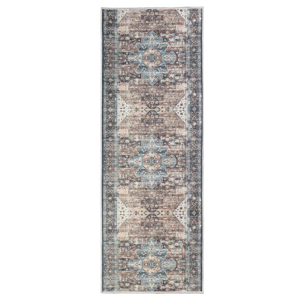 Custom Image Series Oriental Kerman Medallion Taupe-Multicolor 26 in. W x 348 in. L Stair Runner 62.92 sq. ft. price history on PriceWatchPro