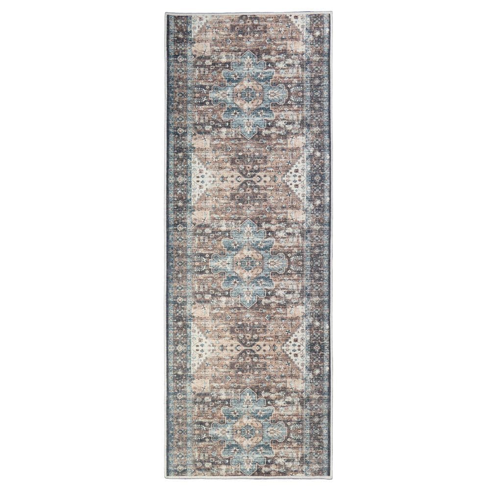 Custom Image Series Oriental Medallion Terra-Multicolor 26 in. W x 96 in. L Stair Runner 17.35 sq. ft. Area Rug price history on PriceWatchPro