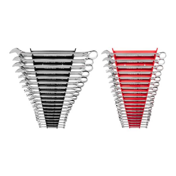 TEKTON Combination Wrench Set, 38-Piece (1/4 - 1-1/4 in., 6-24 mm) - Rack