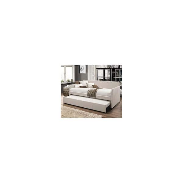 81 in. Gray Wood Frame King Panel Bed with Trundle perfect for panel bed for bedroom upgrade ideas