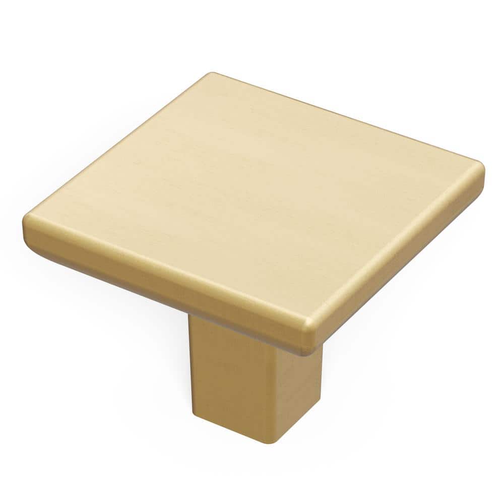 Champagne Bronze Modern Square Cabinet Knob with Mounting Hardware