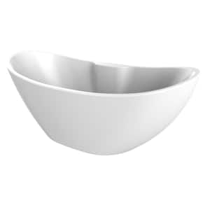 Boreal 69 in. Acrylic Freestanding Flatbottom Non-Whirlpool Bathtub in White No faucet