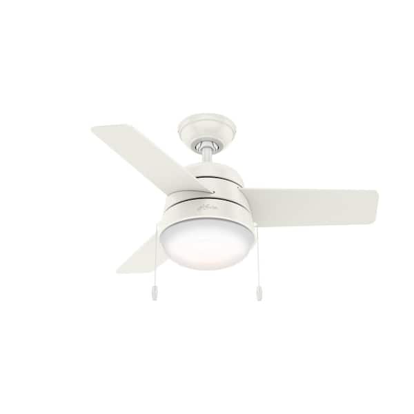 Aker 36 in. LED Indoor Fresh White Ceiling Fan with Light