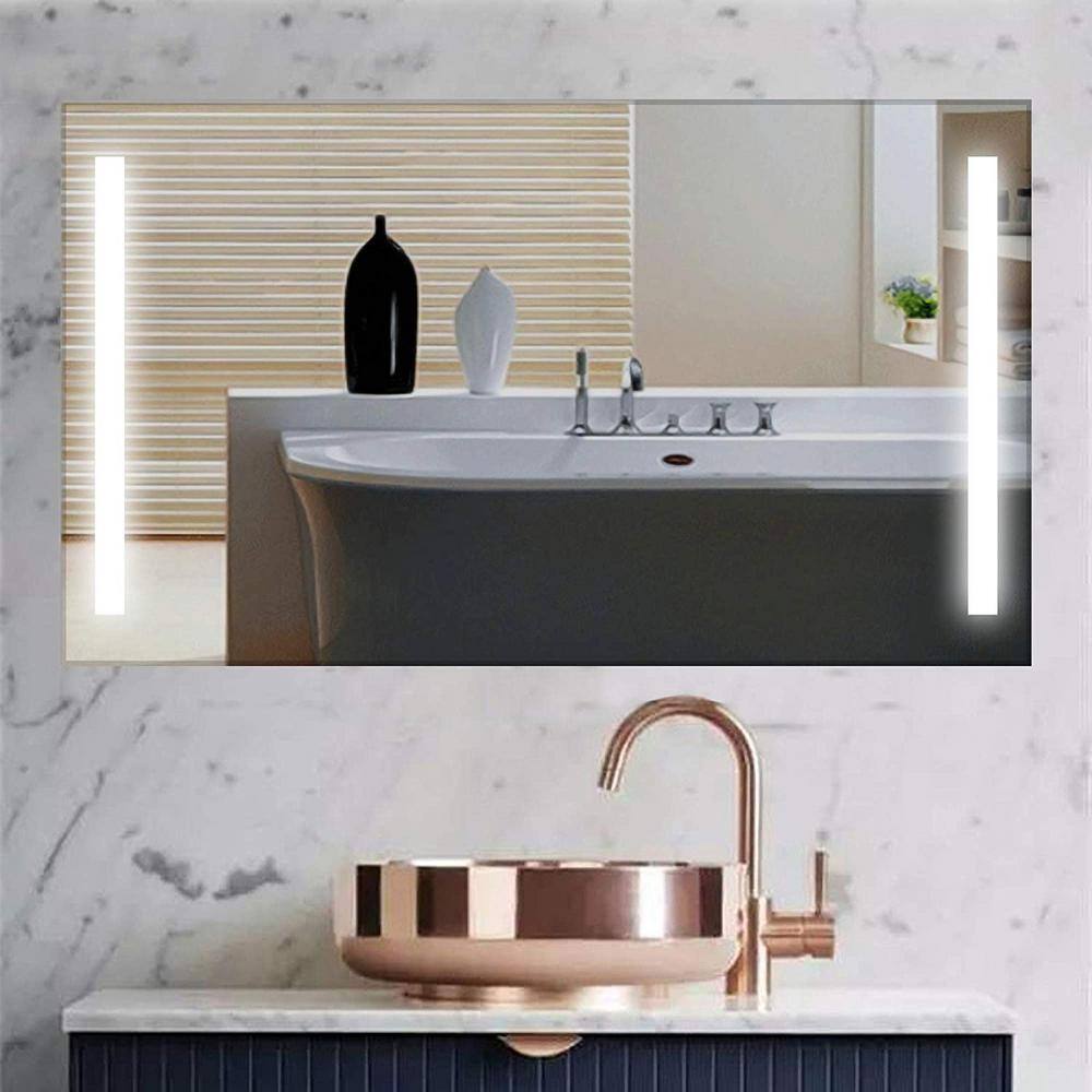 Rectangular Frameless LED Bathroom Vanity Mirror with Sensor Switch