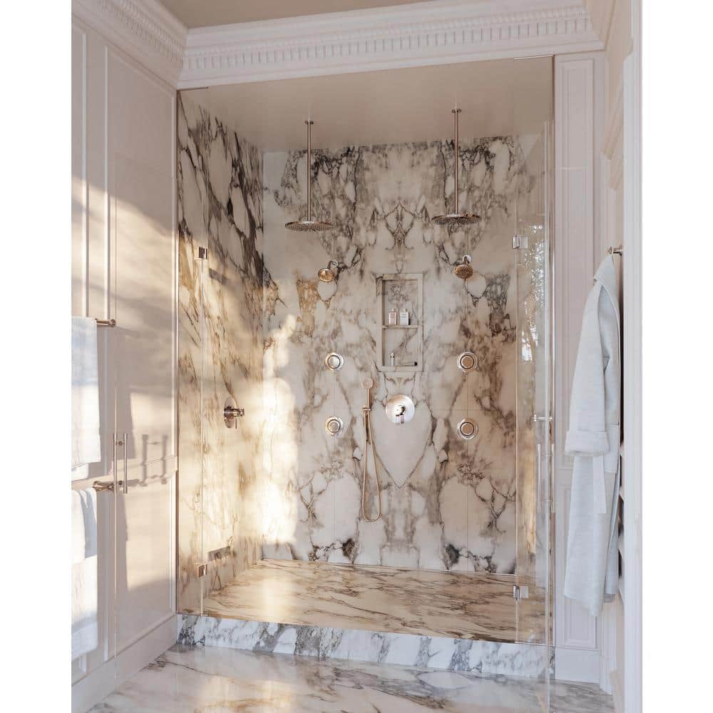 Gold and Silver Wall Mounted Shower Valve