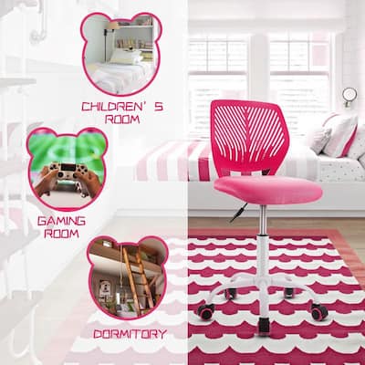 Adjustable Office Pink Swivel Home Computer Desk Chair